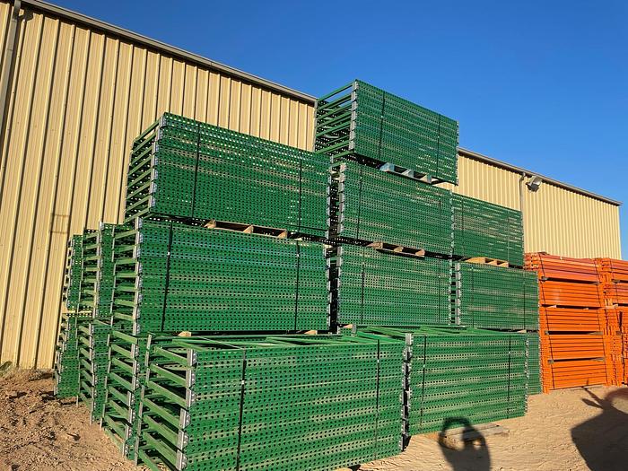 Used 8FT BY 42IN TEARDROP STYLE UPRIGHTS FOR PALLET RACKING