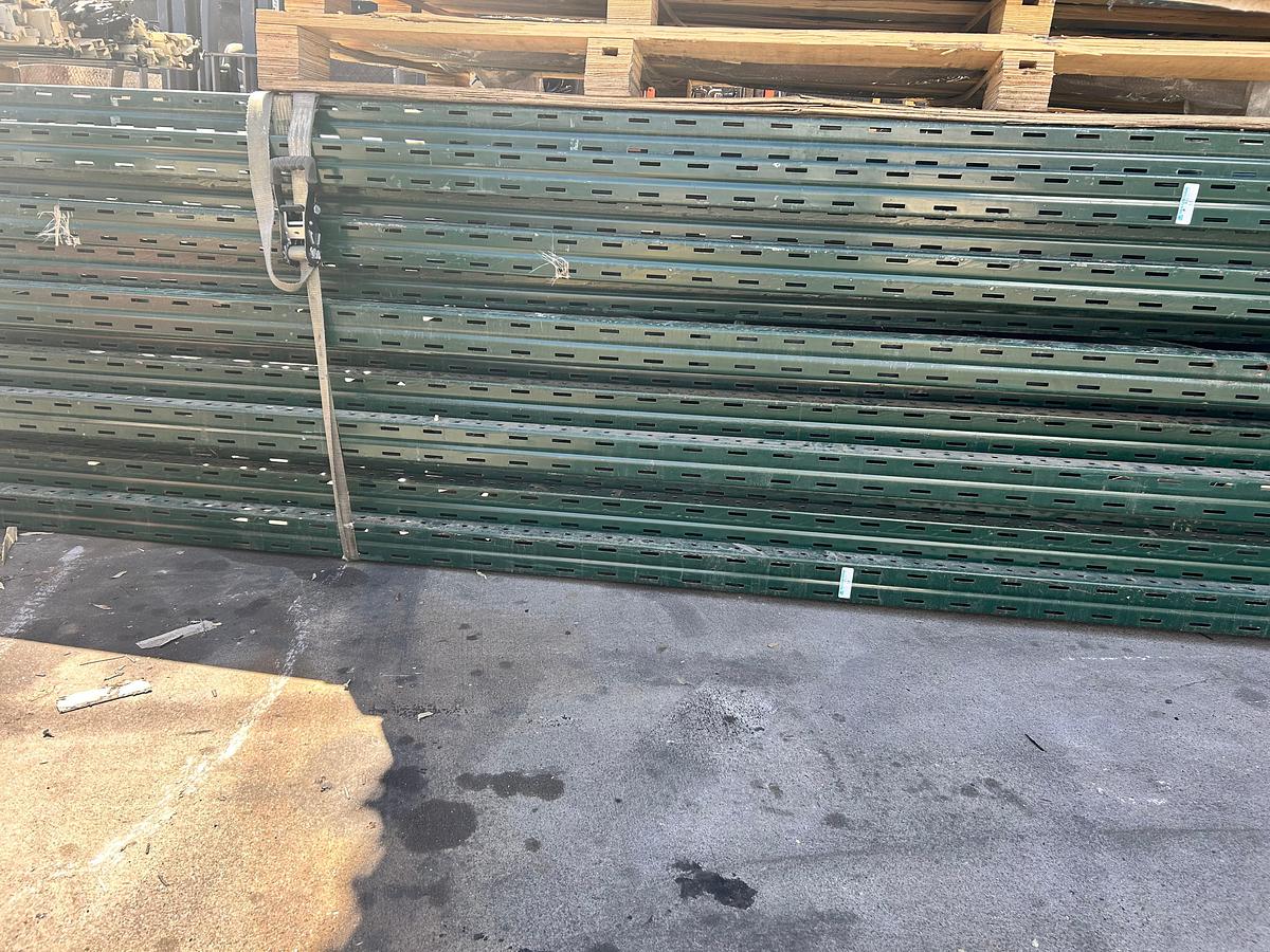 Used 22FT BY 48IN RIDG-U-RAK STYLE UPRIGHTS