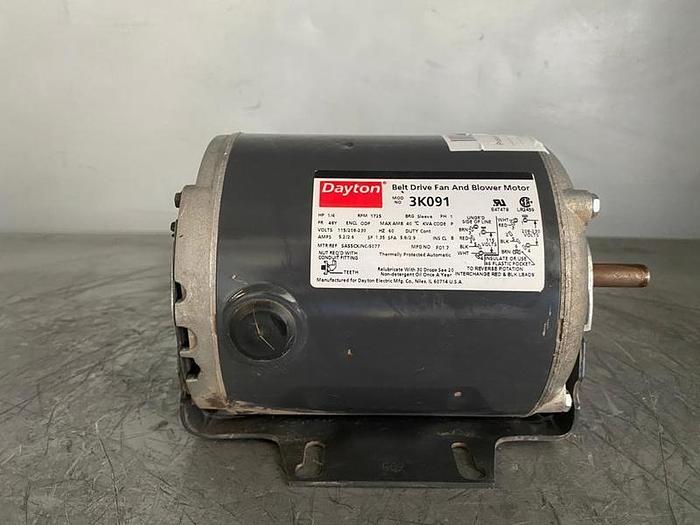 Used DAYTON ELECTRIC MOTOR  1/4 HP; 1 PH; 1725 RPMS;3K091 !