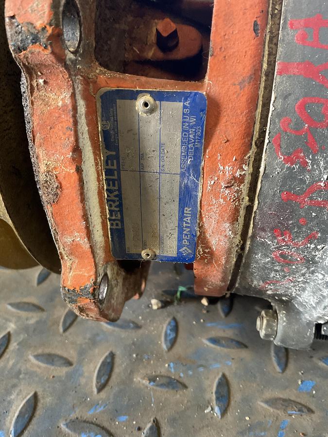 Used US MOTORS / NIDEC ELECTRIC MOTOR WITH BERKELEY PUMP – 10 HP, 3 PHASE, 208–230/460V, TEFC