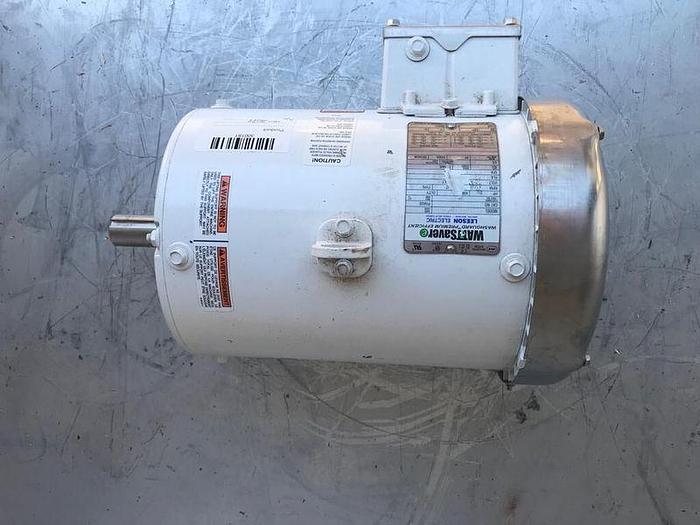 Used LEESON ELECTRIC MOTOR, C184T17WB8A, 5 HP !