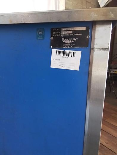 Used MOBIL STAINLESS STEEL WORK TABLE WITH STORAGE AND EXTERIOR BLUE COVER