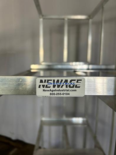 Used ROLLING ALUMINIUM STORAGE RACK/CART