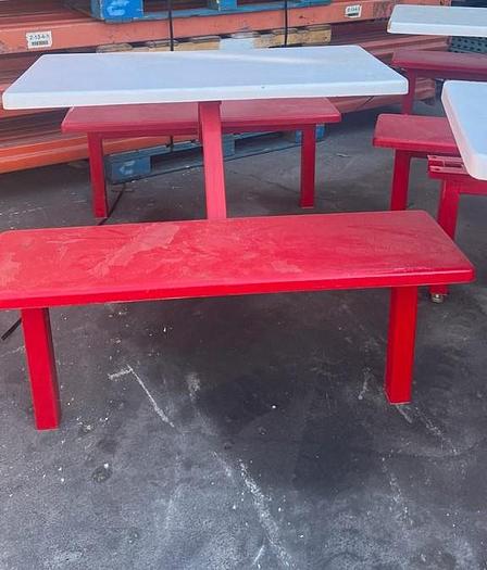 Used COMMERCIAL FOOD COURT PICNIC TABLE