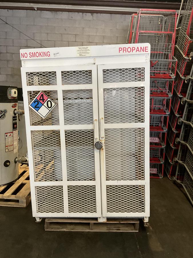 Used PROPANE STORAGE SAFETY CAGE – STEEL MESH ENCLOSURE