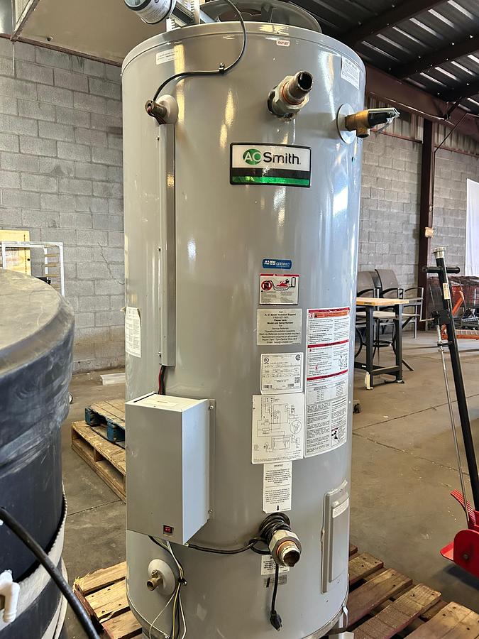 Used A.O SMITH 100 GAL. WATER HEATER