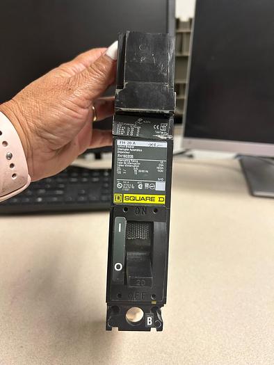 Used SQUARE D CIRCUIT BREAKER, FH16020B !