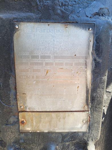 Used FAIRBANKS MORSE SUBMERSIBLE IN WATER AND SEWAGE PUMP