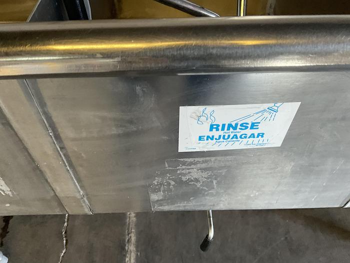 Used Stainless steel three-compartment sink