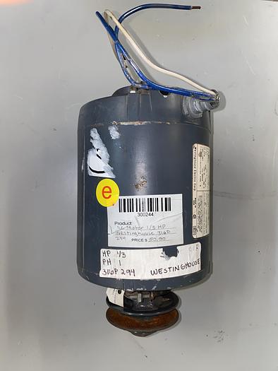 Used WESTING HOUSEING ELECTRIC MOTOR, KF78;HP 1/3;PH1;V208/230;RPM1725 !