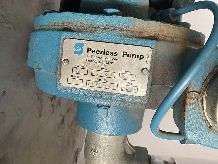 Used PEERLESS PUMP, 180270E; TYPE 615AM, STYLE BF !