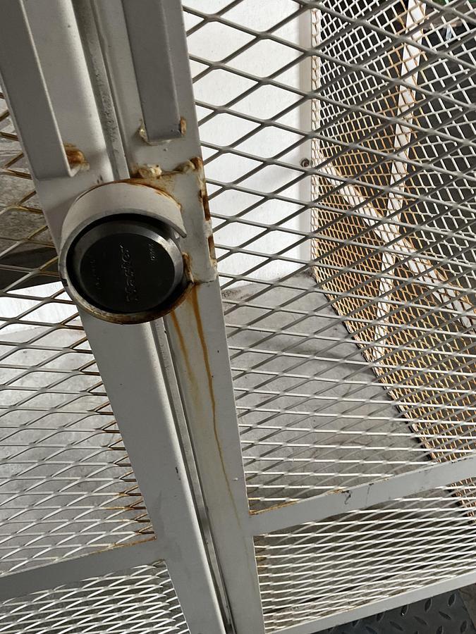 Used PROPANE STORAGE SAFETY CAGE – STEEL MESH ENCLOSURE