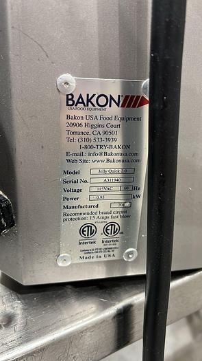 Used BAKON JELLY QUICK 2.0 TABLE TOP PECTIN GLAZE SPRAYER FOR PASTRIES/DESSERTS