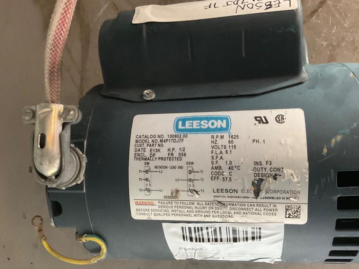 Used LEESON MP4P17DJ7F,HP1/2;PH1;V115;RPM1625 !