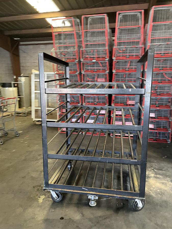 Used INDUSTRIAL BATTERY STORAGE RACK