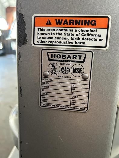 Used 20 QT HOBART MIXER