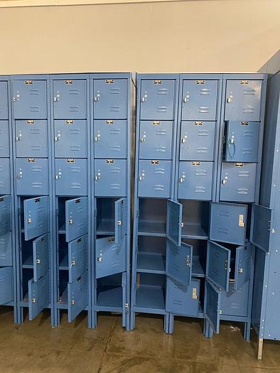 Used BLUE 18 DOOR, 6 TIER LOCKERS !