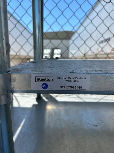 Used 5' STAINLESS STEEL WORK TABLE WITH UNDER SHELF !