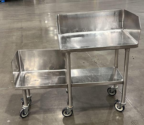 Used STAINLESS STEEL ROLLING EQUIPMENT STAND