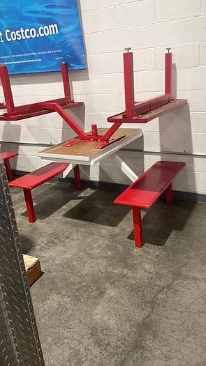 Used COMMERCIAL FOOD COURT PICNIC TABLE
