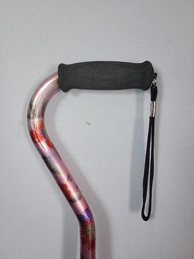 Used WALKING CANE FOR WOMEN AND MEN ADJUSTABLE CANE WITH OFFSET SOFT CUSHIONED HANDLE !