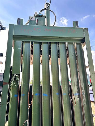 Used PHILADELPHIA TRAMRAIL CO. DOWNSTROKE VERITICAL BALER; 10HP