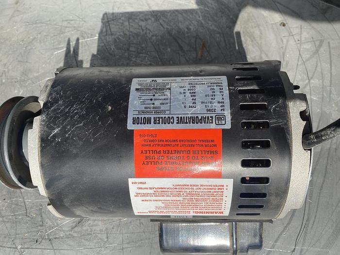 Used EVAPORATIVE COOLER MOTOR 1 OR 1/3 HP; 1PH; 1725/1140 RPM; 2396 !