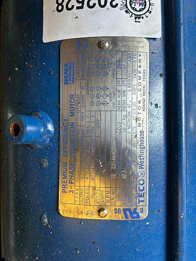 Used TECO WESTINGHOUSE; ASGHUW 001; 3 HP; 230/460 V ; 1755 RPM !