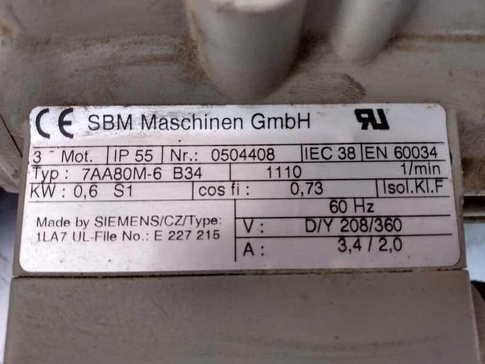 Used WATER PUMP SBM 7AA80M-6 B34 !