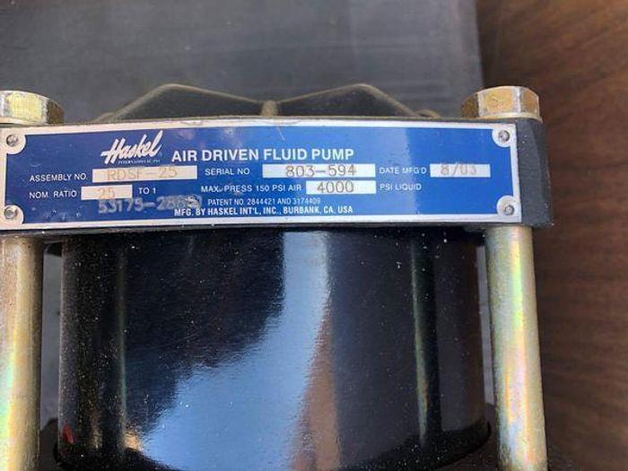 Used AIR DRIVEN FLUID PUMP HASKEL RDSF-25 !
