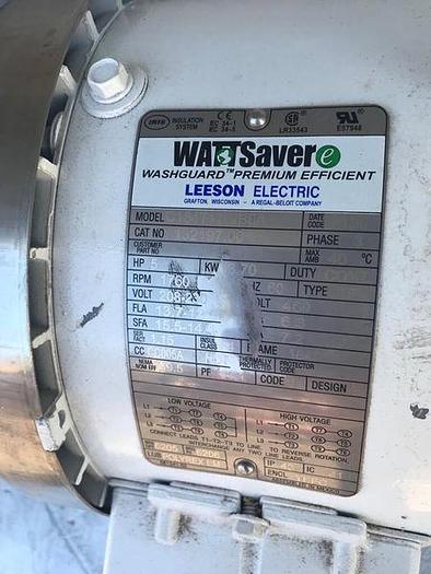Used LEESON ELECTRIC MOTOR, C184T17WB8A, 5 HP !