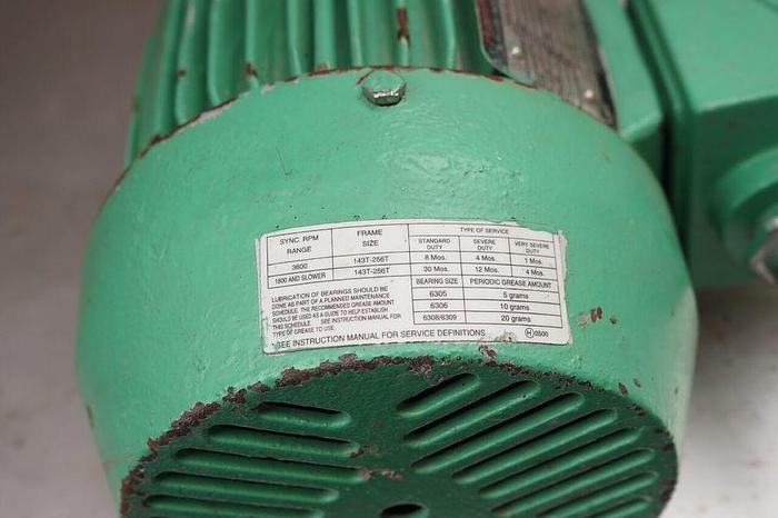 Used TOSHIBA INDUCTION MOTOR 1 HP; 3 PH; 1750 RPMS; 4J4001L1BFDBFBHH !