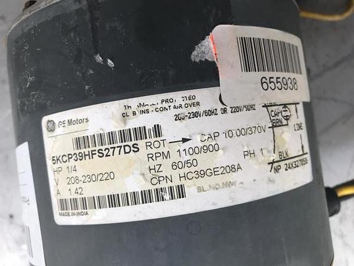 Used GE MOTORS ELECTRIC MOTOR 1/4 HP; 1PH; 1100 / 900; RPMS; 5KCP39HFS277DS !