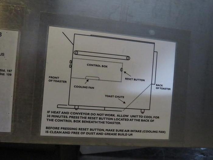 Used CONVEYOR TOASTER BELLECO JT2-B !