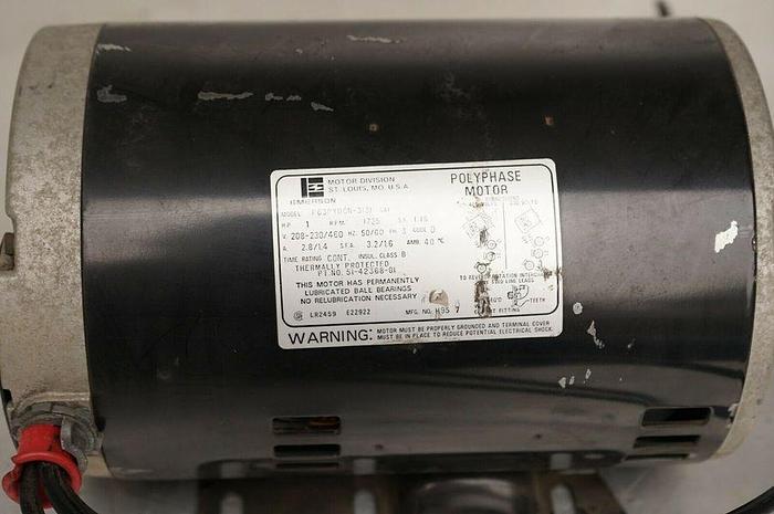 Used EMERSON POLYPHASE MOTOR 1 HP; 3 PH; 1725 RPM; P63PYDCN-313 !