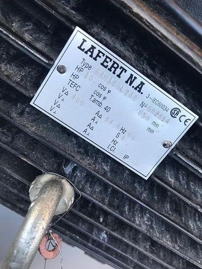 Used LAFERT N.A. ELECTRIC MOTOR 10 HP, AAM160LZA8 !
