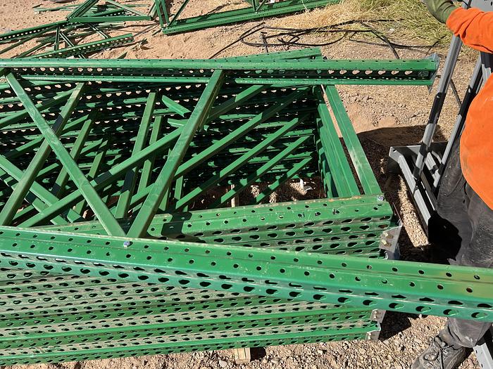 Used 8FT BY 42IN TEARDROP STYLE UPRIGHTS FOR PALLET RACKING