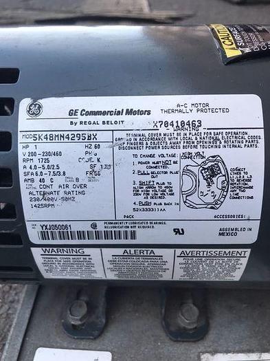 Used GE AC MOTOR 1 HP; 3 PH; 1725 RPM; 5K48MN4295BX !