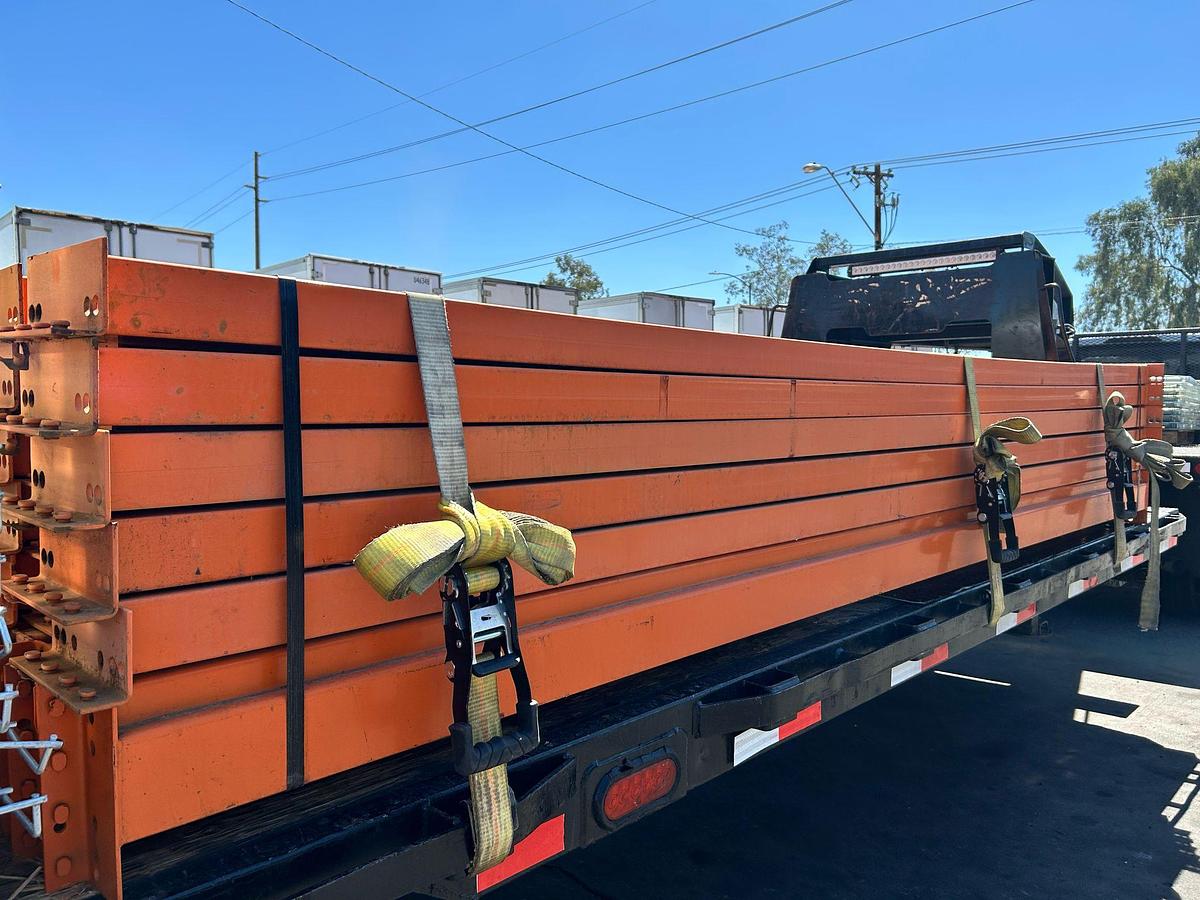 Used 12' X 5" TEARDROP PALLET RACKING BEAMS !!