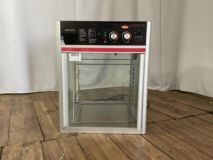 Used FLAV-R-SAVOR HUMIDIFIED HOT FOOD HOLDING & DISPLAY CABINET WITH 3 TIER PAN RACK