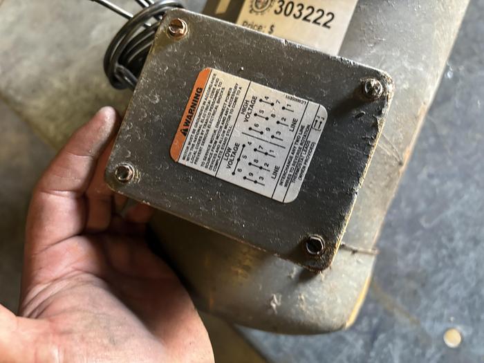 Used BALDOR WATER PUMP; 5HP, 460 VOLT, 3450 RPM, MODEL 36L582X100