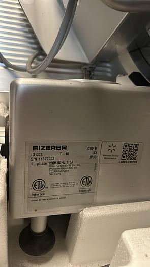 Used COMMERCIAL FOOD SLICER BIZERBA GSP H I 30 IP 33 !
