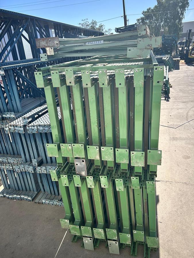 Used 26FT BY 42IN TEARDROP STYLE UPRIGHTS FOR PALLET RACKING