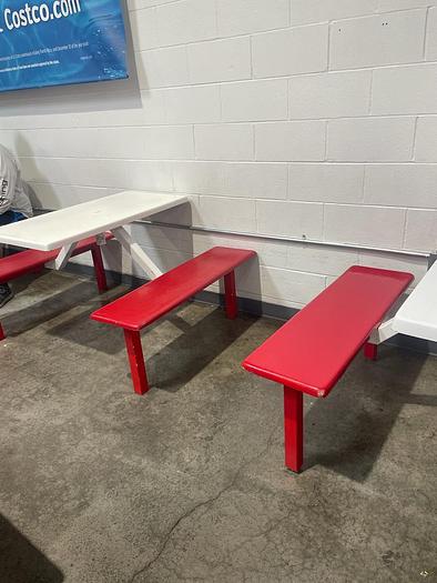 Used COMMERCIAL FOOD COURT PICNIC TABLE