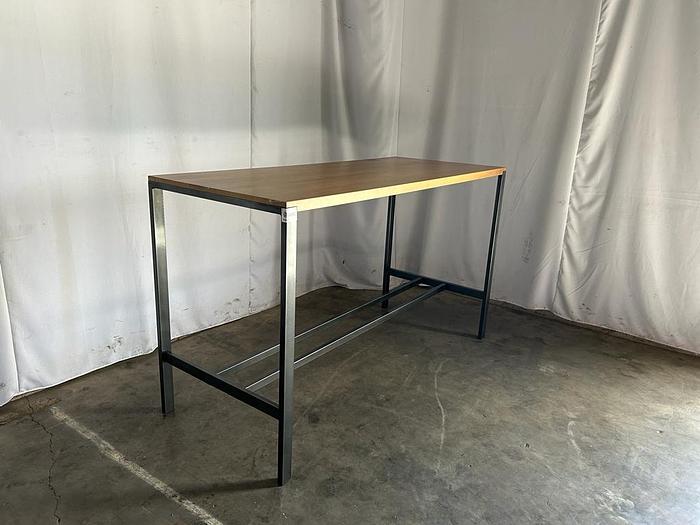 Used 6ft WOOD TOP WITH METAL FRAME WORKTABLE