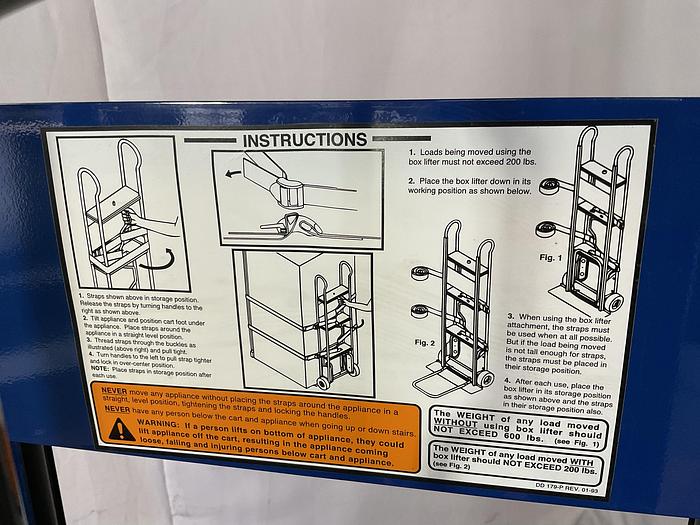 Used INDUSTRIAL MOVING APPLIANCE DOLLY TRUCK CART !