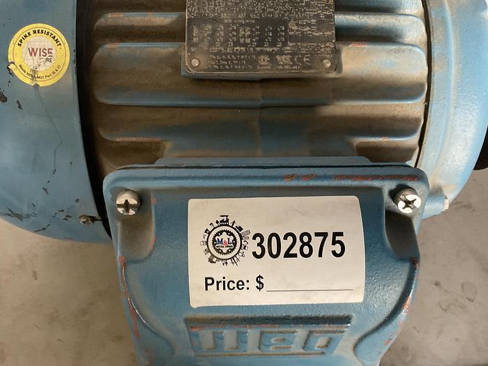 Used WEG ELECTRIC MOTOR,  00152ET3E182T-W22, HP 1.5, PH: 3; VOLTS: 208/230-460; RPM: 1165!