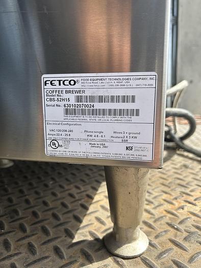 Used FETCO COFFEE BREWER, CBS-52H15 !
