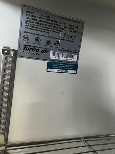 Used UNDERCOUNTER REFRIGERATOR WITH TWO DOORS-TUF-48SD !