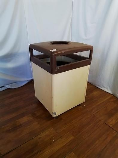 Used PANELED TRASH CAN WITH TOP DOMED TOP